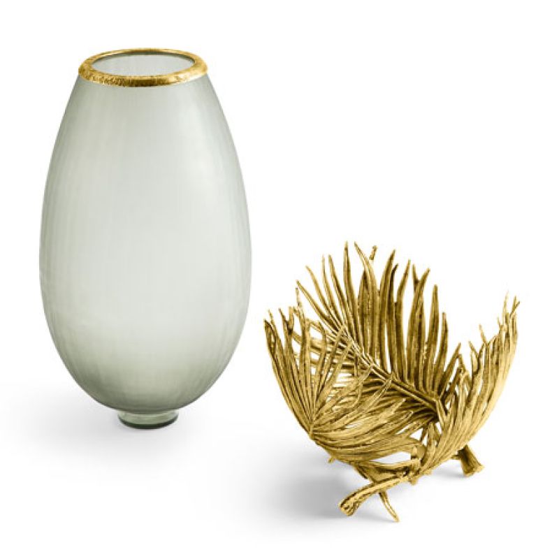 Bình thuỷ tinh lá cọ