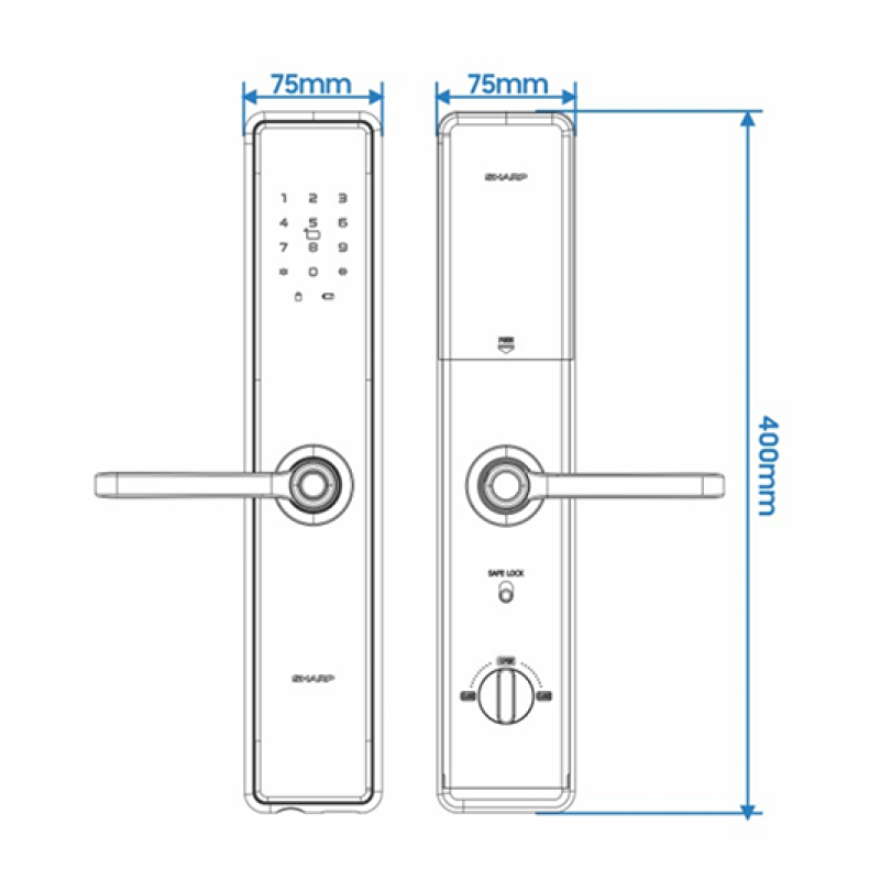 KHOÁ CỬA VÂN TAY SHARP A1-B