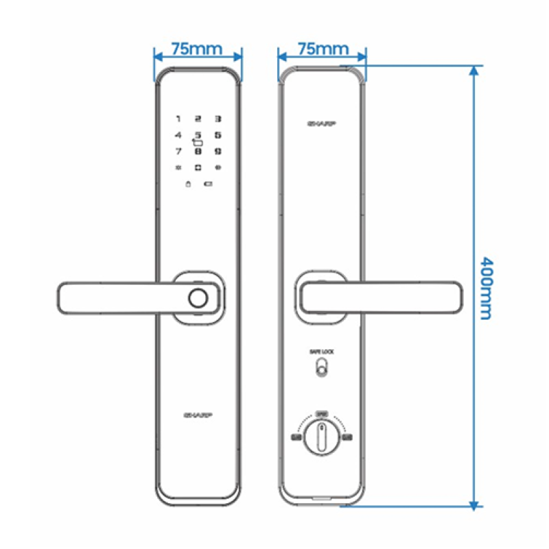 KHOÁ CỬA VÂN TAY SHARP A1-B