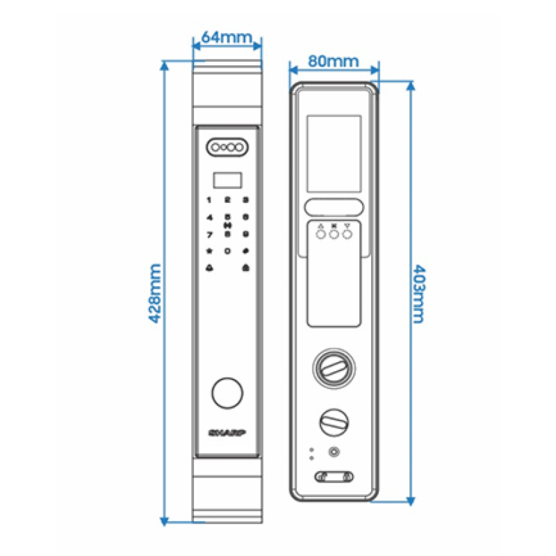 KHOÁ CỬA VÂN TAY SHARP S9-V