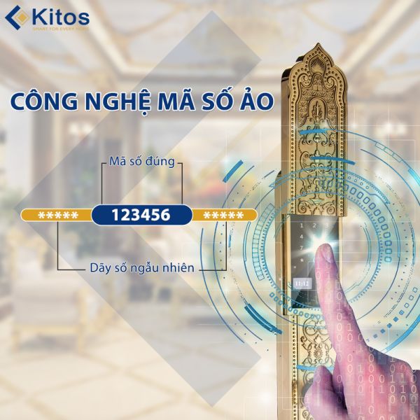 Khóa Vân Tay Tân Cổ Điển Mạ Vàng 24K Kitos KT-C900