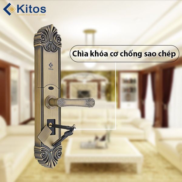 KHÓA CỬA VÂN TAY TÂN CỔ ĐIỂN KITOS KT-C200