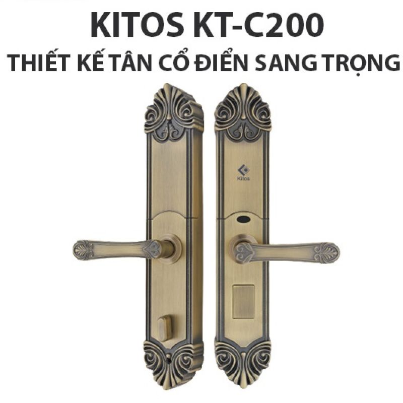 KHÓA CỬA VÂN TAY TÂN CỔ ĐIỂN KITOS KT-C200