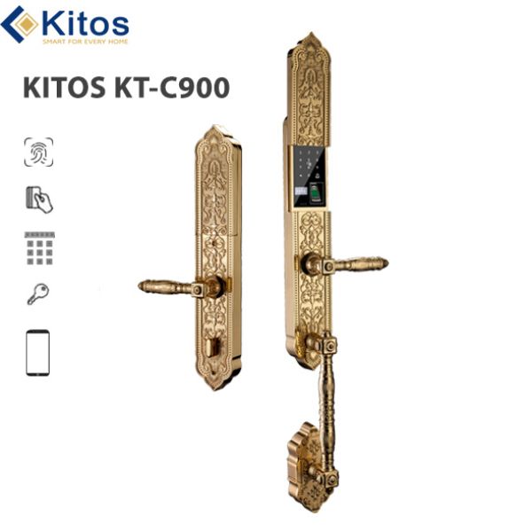 Khóa Vân Tay Tân Cổ Điển Mạ Vàng 24K Kitos KT-C900