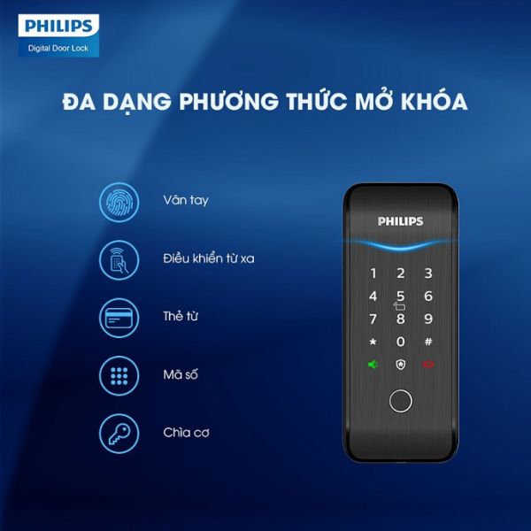 Khóa Cửa Vân Tay Philips 5100-5HBKS