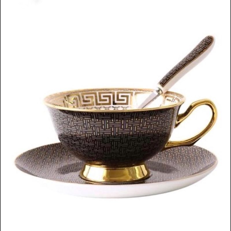 Bộ ấm chén mạ vàng