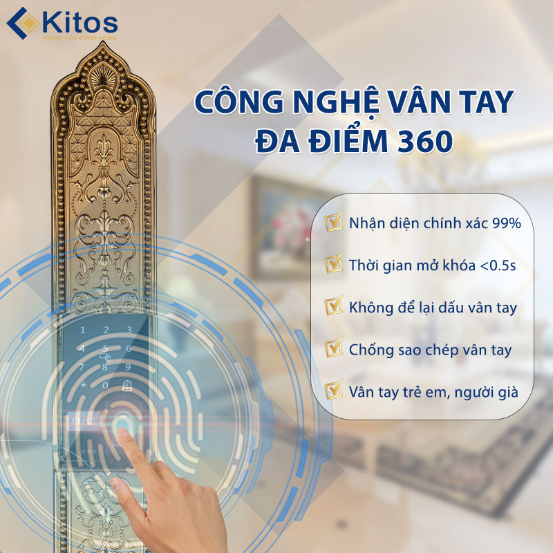 Khoa cua van tay tan co dien Kitos KT-C900 chinh hang