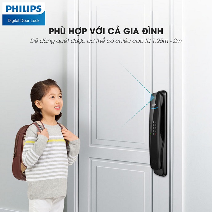 Khoa cua nhan dien khuon mat 3d Philips DDL702