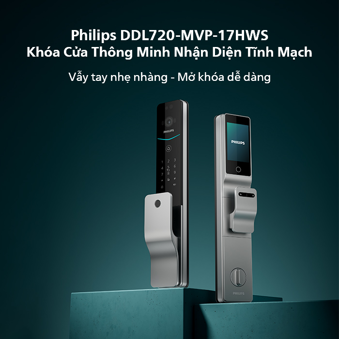 KHOÁ CỬA THÔNG MINH NHẬN DIỆN TĨNH MẠCH PHILIPS DDL720